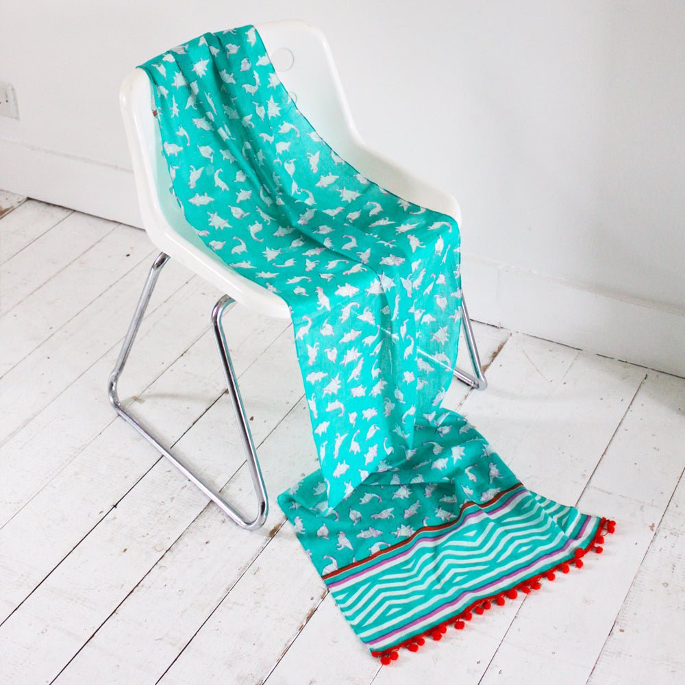 Origami Turquoise Scarf - House of Disaster