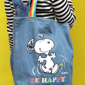 Peanuts 'Be Happy' Stonewash Tote - House of Disaster