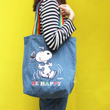 Peanuts 'Be Happy' Stonewash Tote - House of Disaster