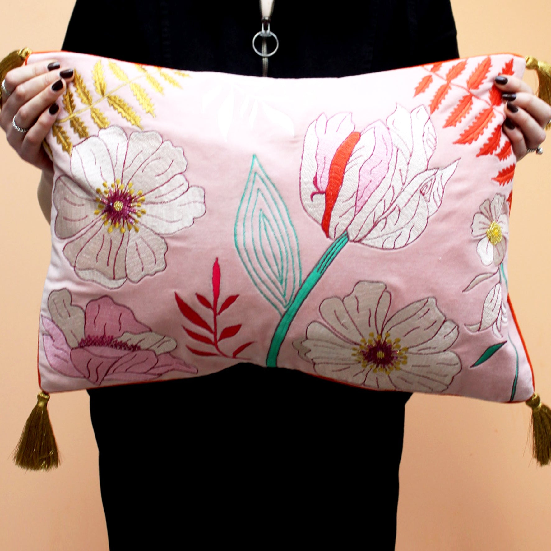 Posy Light Pink Cushion - House of Disaster