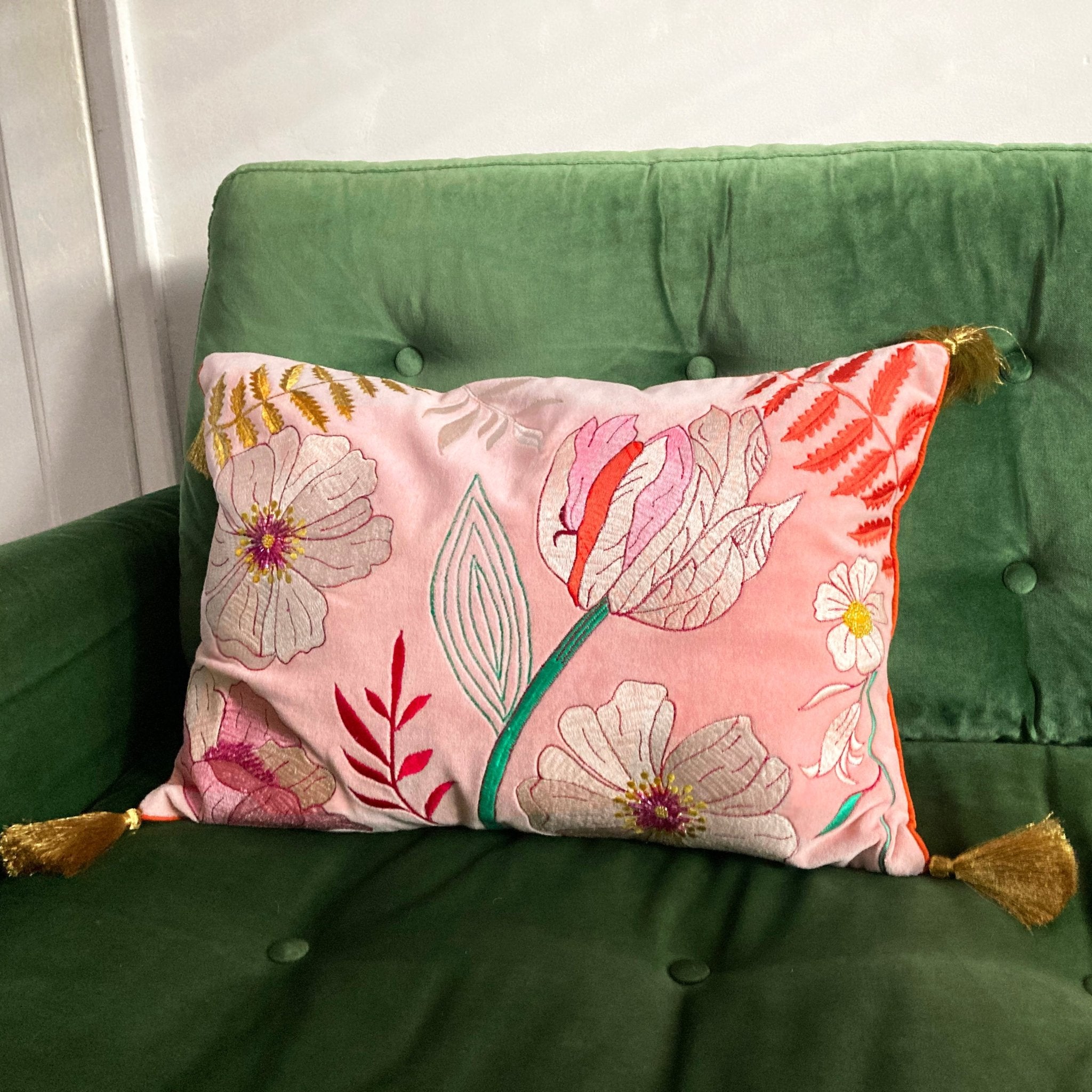 Posy Light Pink Cushion - House of Disaster