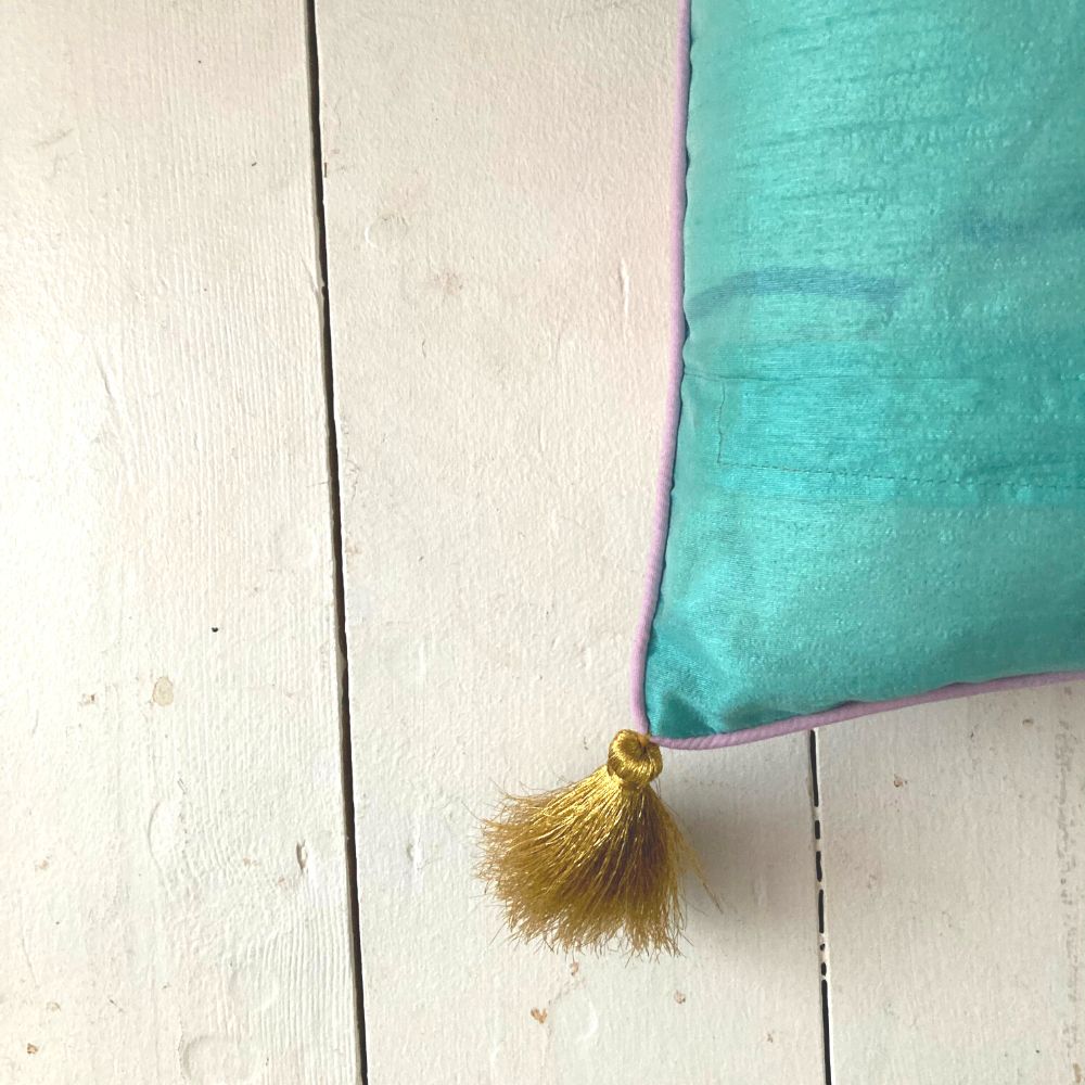 Posy Teal Cushion - House of Disaster