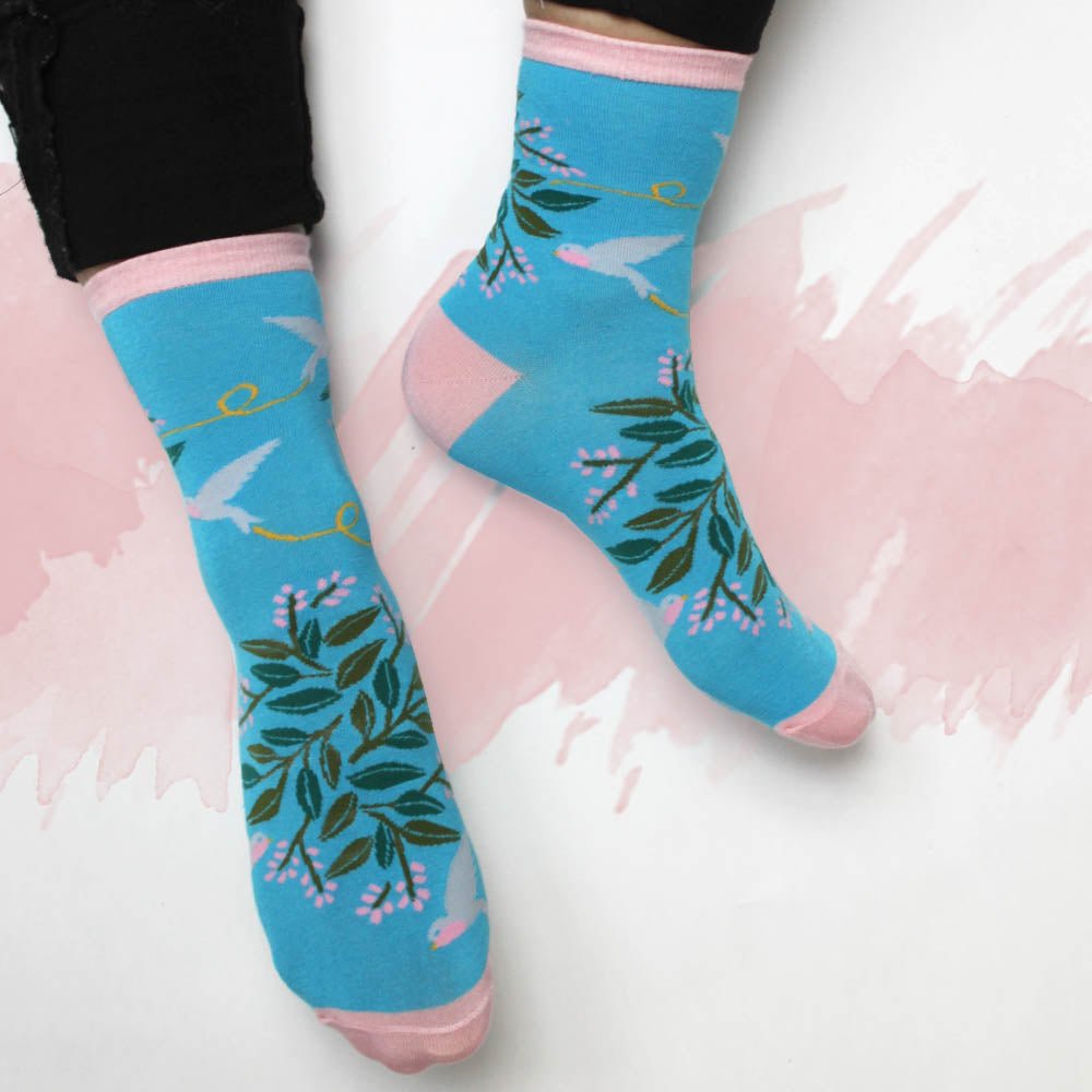 Secret Garden Birds Socks - House of Disaster