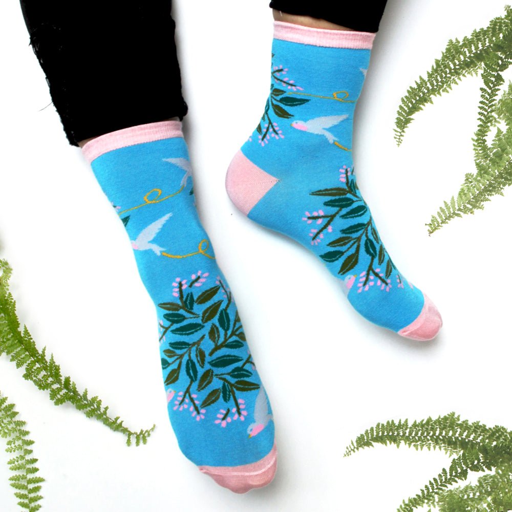 Secret Garden Birds Socks - House of Disaster