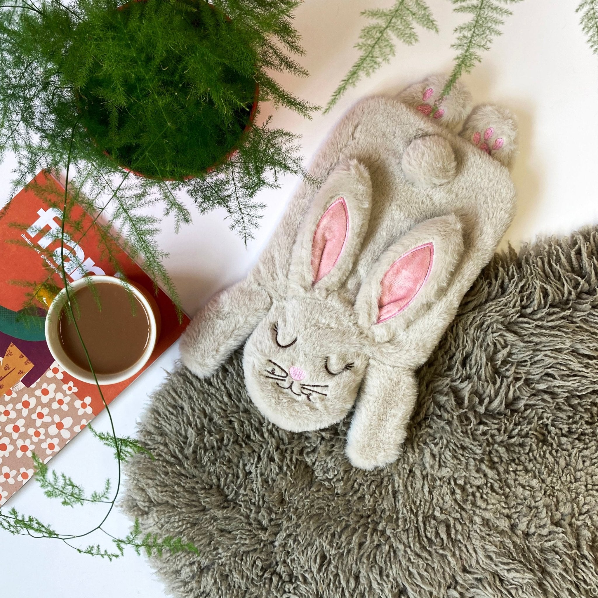 Secret Garden Cream Rabbit Hot Water Bottle - House of Disaster