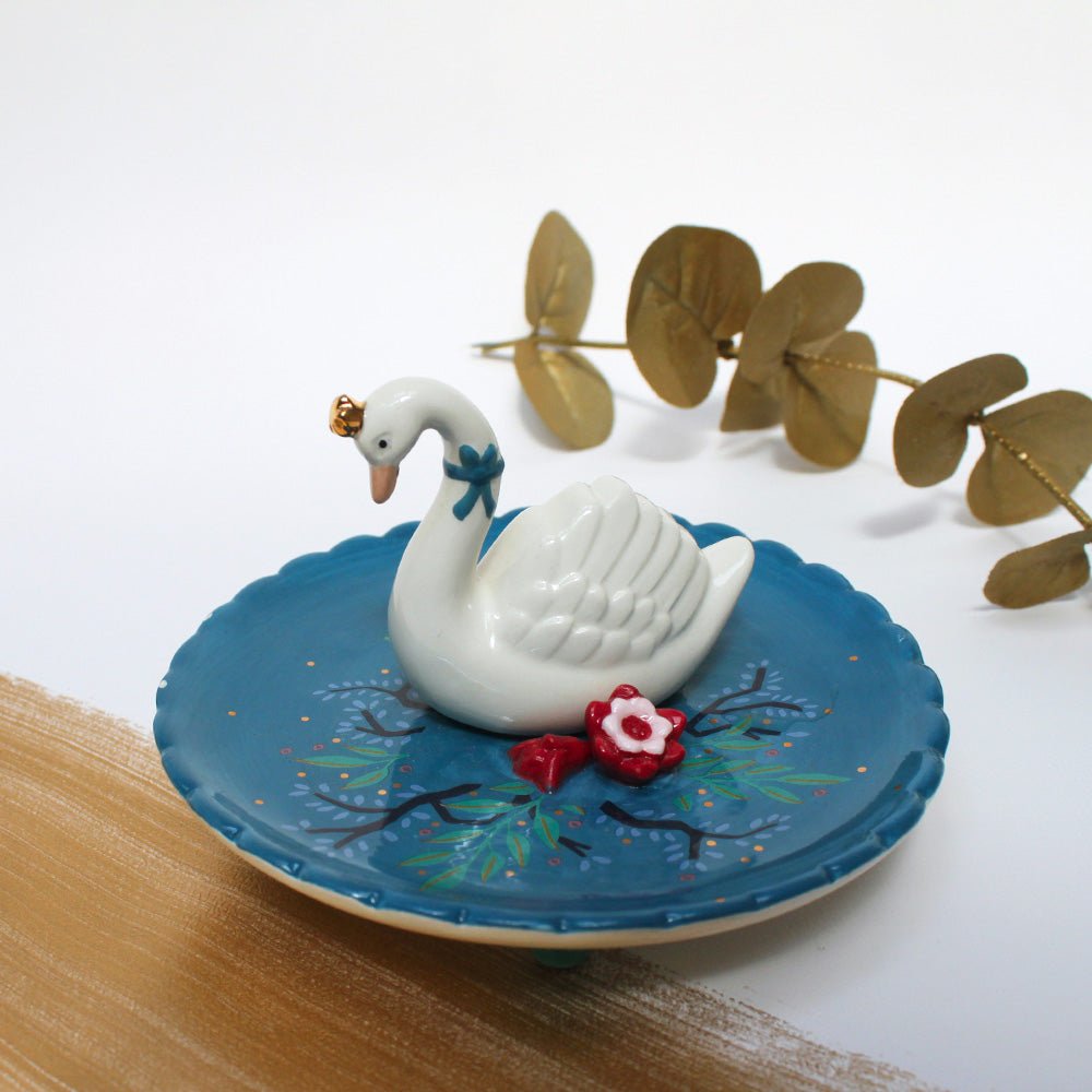 Secret Garden Swan Trinket Dish - House of Disaster