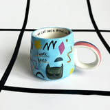 Small Talk 'I Work Hard' Cat Cup