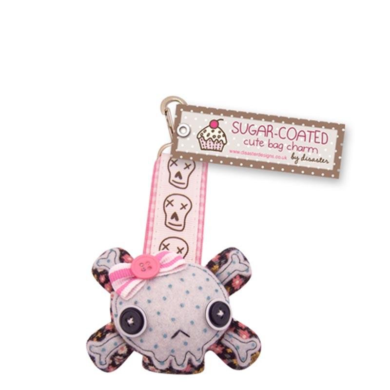 Sugar Coated Skull Bag Charm - House of Disaster