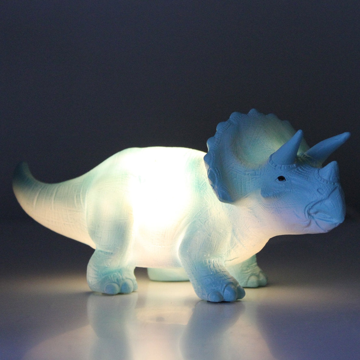 Turquoise Triceratops Mini Led Lamp - House of Disaster