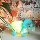 Turquoise Triceratops Mini Led Lamp - House of Disaster