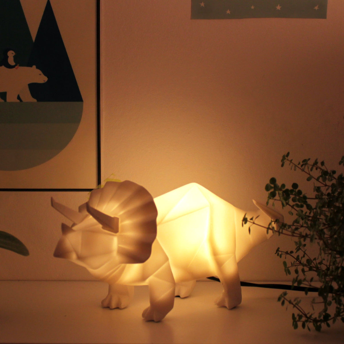 White Dinosaur Led Lamp - House of Disaster