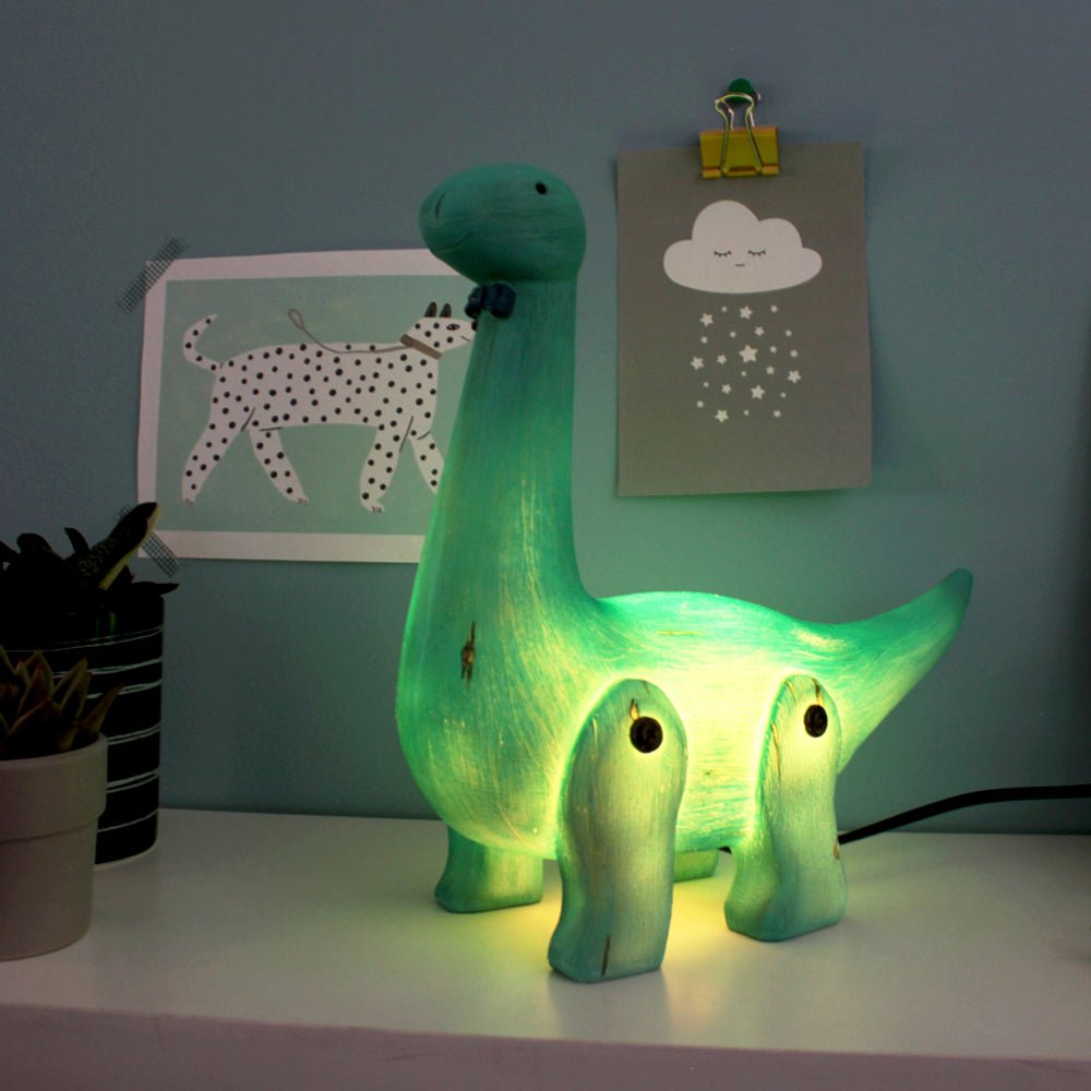 Wood Effect Cute Diplodocus Light - House of Disaster