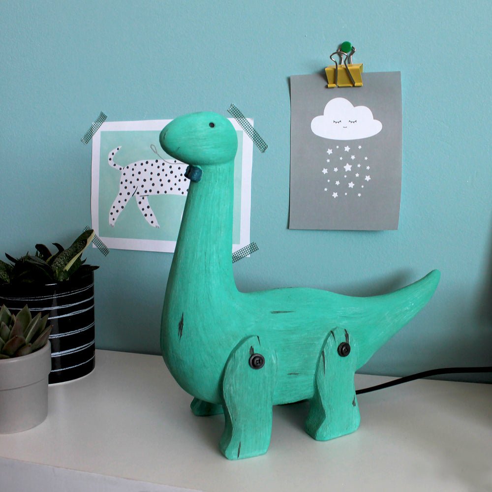 Wood Effect Cute Diplodocus Light - House of Disaster