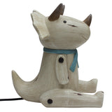 Wood Effect Cute Sitting Triceratops Light - House of Disaster