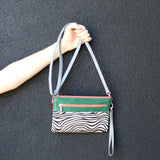 Animal Zebra Print Clutch Bag