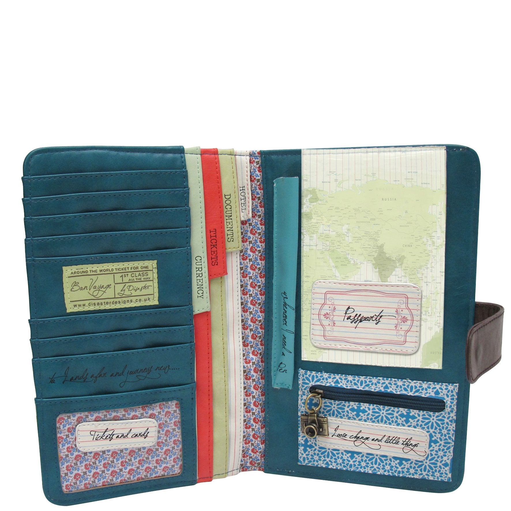 Bon Voyage Tan Leather Travel Wallet by VIDA VIDA