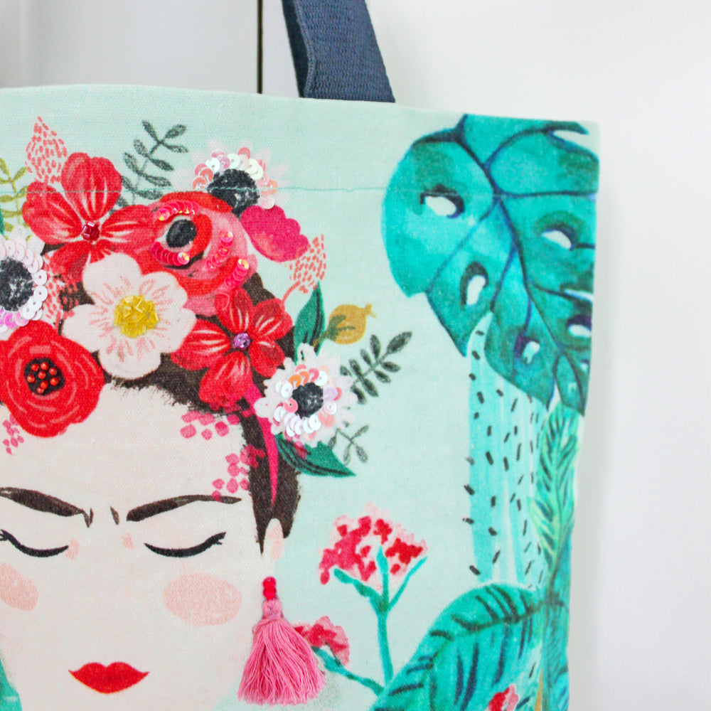 Frida Kahlo Tropical Tote Bag